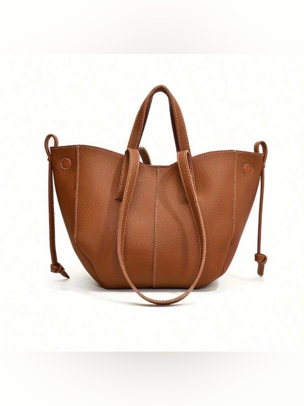Shoulder Classic Brown Caramel Tote Bag - Women
